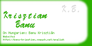 krisztian banu business card