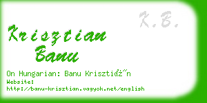 krisztian banu business card